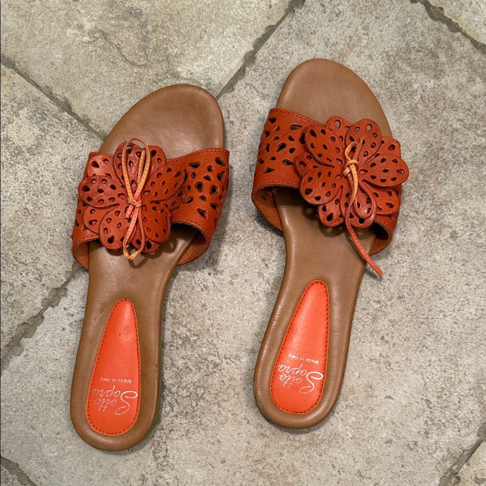Stylish Brown Floral Sandals